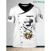 Men T-Shirts 3D Printed Fashion Chef Graphic Summer Short Sleeve Work T-Shirts Loose Lightweight Oversized Funny Work Tees Tops