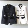 Women Blazer Coat Autumn Long Sleeve Casual Single-breasted Elegant Office Waist Ladies Suit Coat Tops Female Outerwear