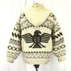 90s Nicholas New Wool Cowichan Zip Knit Parker Men L Beige(USED)