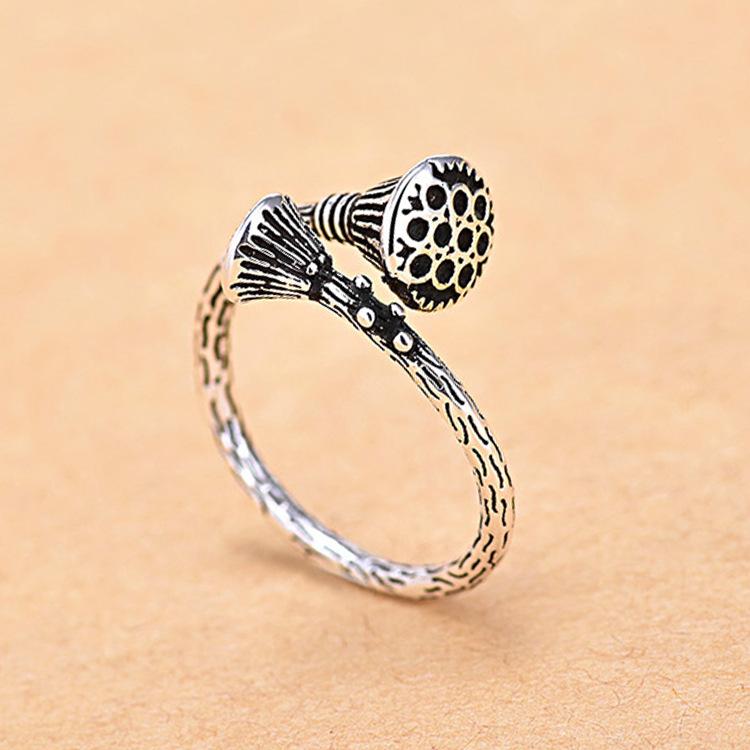 Opening Vintage Ring Female Simple Cold Wind Adjustable Index Finger Ring Small Fresh Personalized Finger Ring