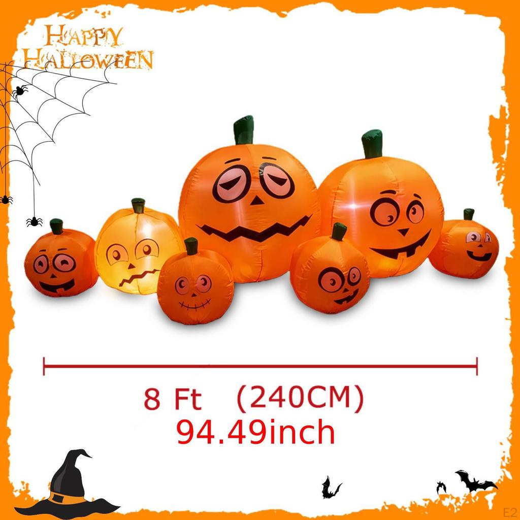 Halloween aufblasbare Kürbis Außen Dekoration Geschenk 2,4M für Außen Party Terrasse