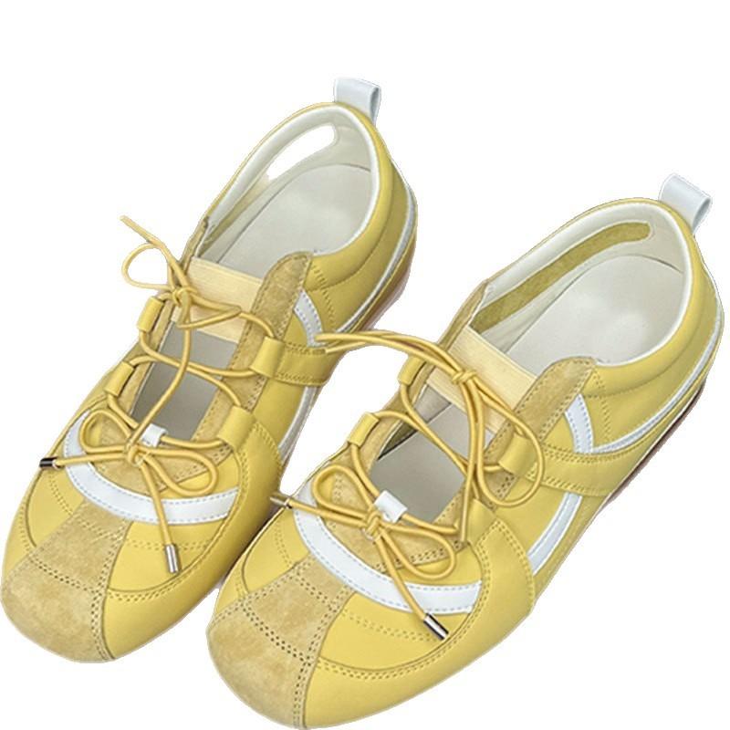 Sheepskin Version Inner Height Increase Women's Summer New Soft-soled Ballet Shoes Mary Jane Shoes Children's Single Shoes