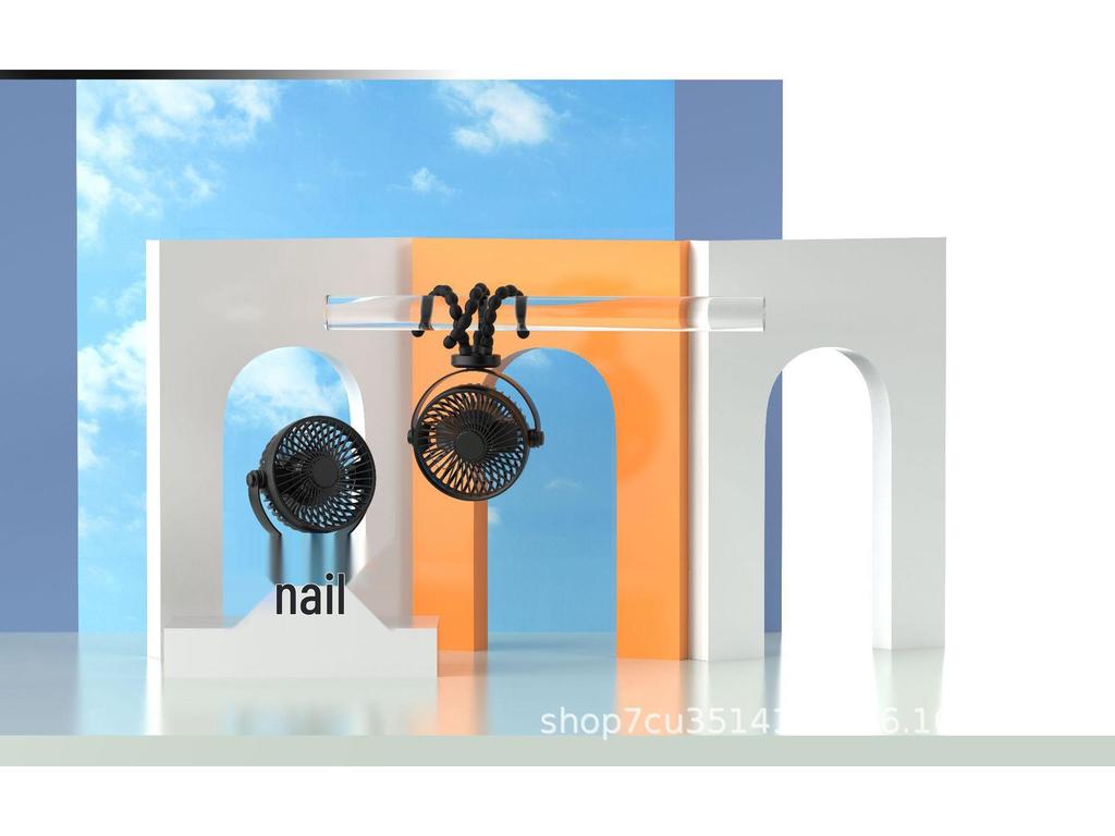 Portable Silent Octopus Camping Fan: Multifunctional Mini Handheld Stroller Cooler