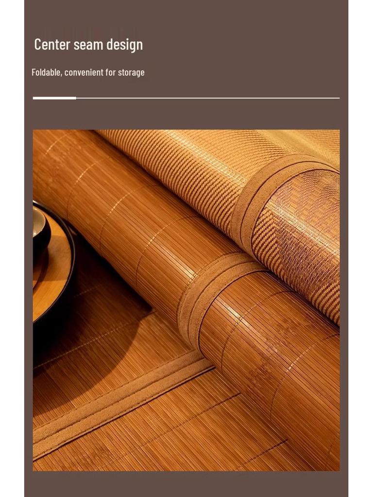 Natürliche Bambus-Rattan-Doppelseitige Faltmatte für Doppel-/Studenten-Etagenbetten (1,8m & 1,5m)