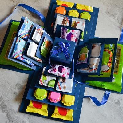 Surprise Explosion Box Handmade Assembled Snack Gift Box For Diy Christmas Valentine'S Day Birthday Wedding Anniversary Gifts