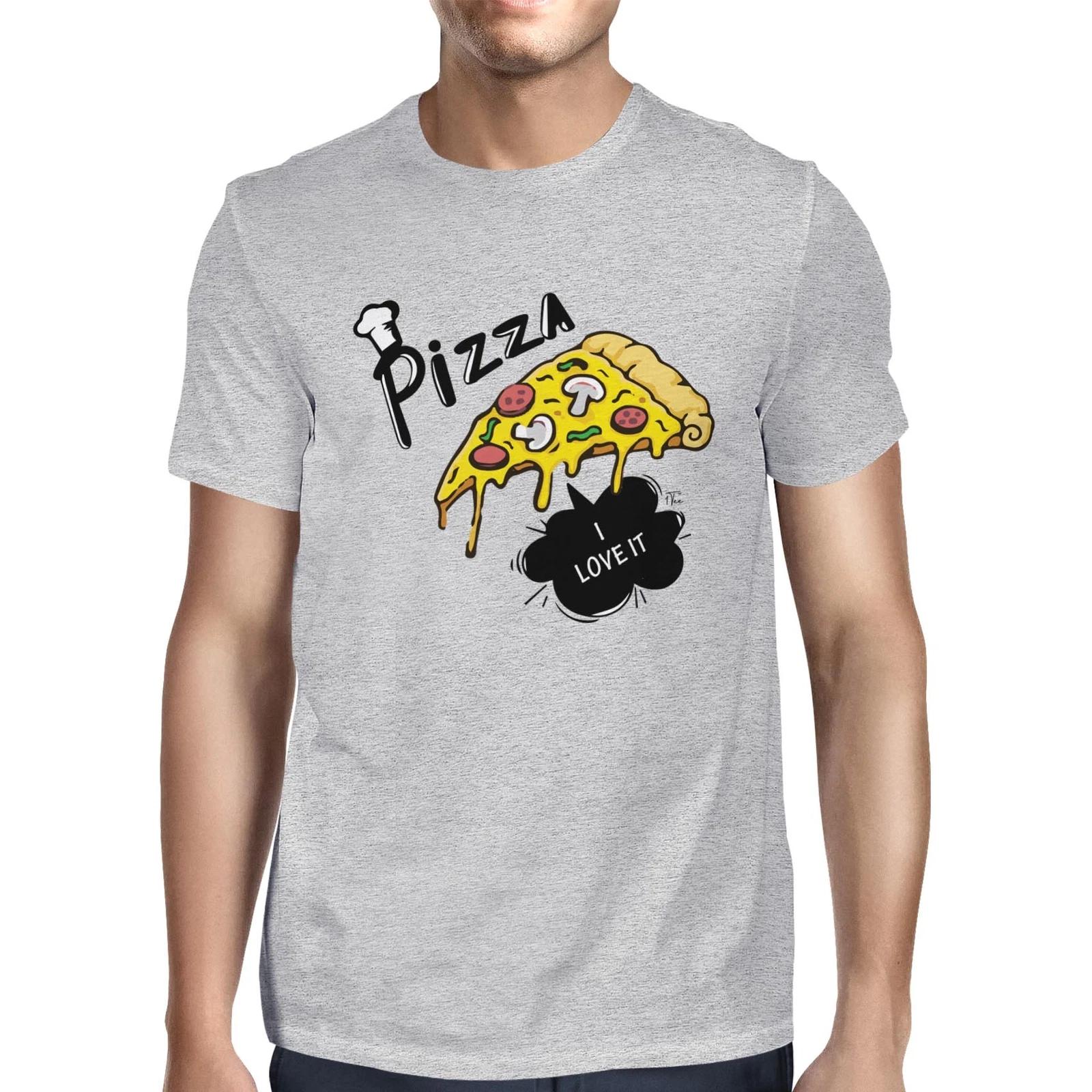 1Tee Mens Pizza, I Love It T-Shirt S