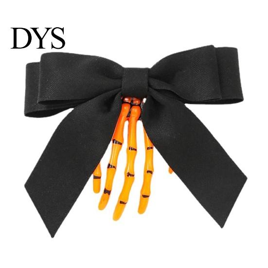 Gothic Lolita Hair Pins Halloween Skeleton Hand Bow Hairpin, Retro Skull Claw Clip for Women Statement Accessories Girls Girls, Style Decorative