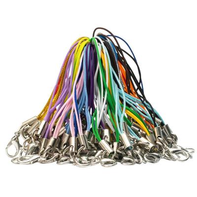 Artisanal Phone Chain Strap Assorted Polyester Cord Lanyard Ropes with Jump Rings for Keychain and Jewelry DIY Crafts