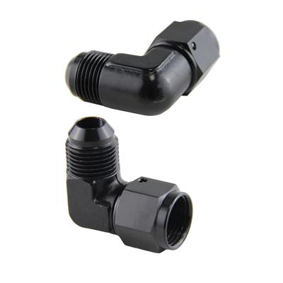 2 BUC AN3 AN4 AN6 AN8 AN10 AN12 Femeie la 3AN-12AN Mascul 90 Grade Flare Swivel Furtun Fiting Adaptor Aluminiu Anodizat Negru