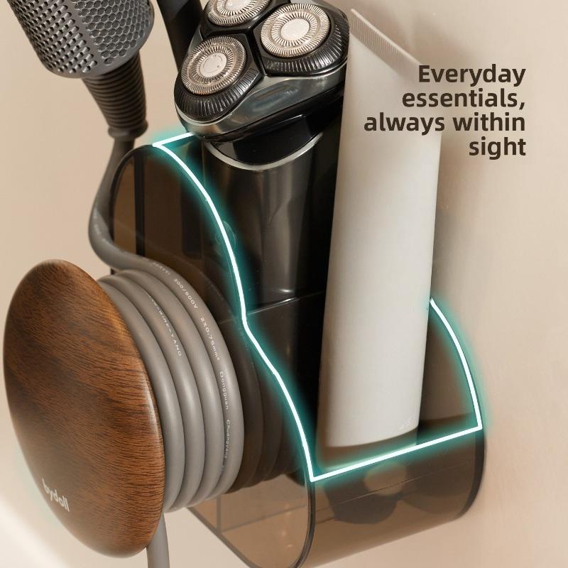 Suction Cup Hair Dryer Stand, Lazy Person Free Hands, Hair Dryer Hanging Rack, Bathroom Hair Dryer Stand, Non-drilling Storage Rack