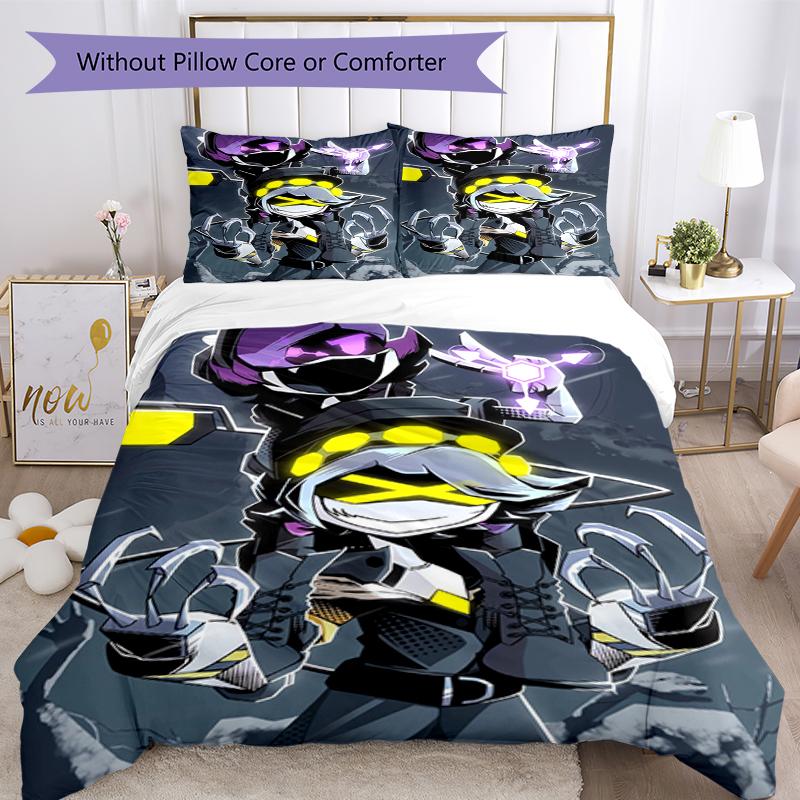 3pcs Murder Drones Bedding Set Duvet Cover Closure Includes 1 Duvet Cover & 2 Pillowcases, Soft and Comfortable for All Seasons.