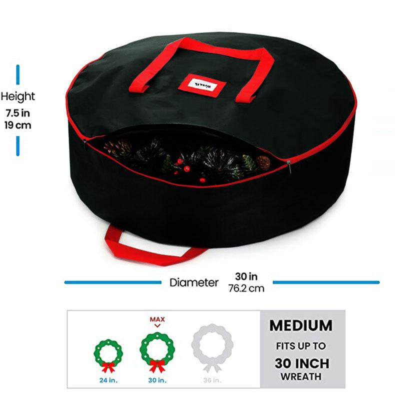Foldable Christmas Tree Wreath Storage Bag PE Dustproof  Waterproof Large-capacity Storage Bags Xmas Wreath Bag Holiday Bags