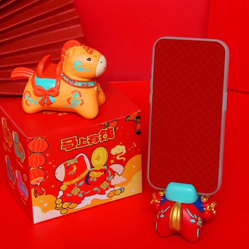 Festival Decorative Zodiac Horse Phone Stand Ornament 2026 Horse Year Figurines  Spring Festival
