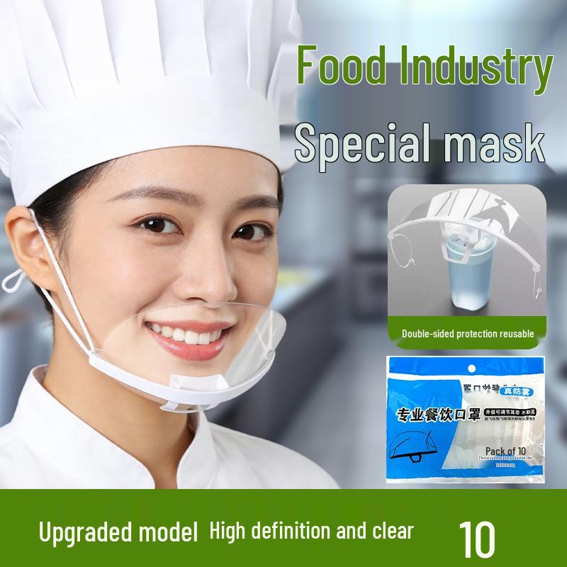 Transparent Anti-Fog Disposable Mask for Chefs and Catering