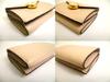 Оригинальный кошелек FENDI F IS FENDI FF бежевого цвета из кожи золотого цвета H/W Micro Trifold #a137, восстановленный