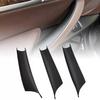 3PCS Door Panel Handle Pull Interior Trim Cover For BMW X5 X6 E70 E71 E72 Black