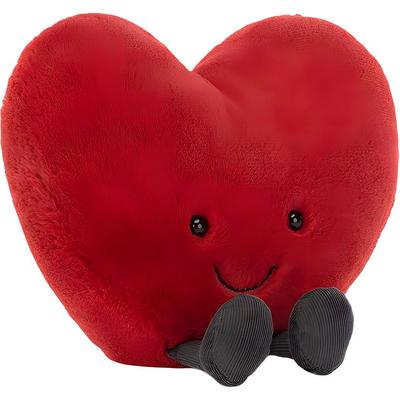 Jellycat Fun Red Love Heart Jellycat Character Plush Doll 17cm