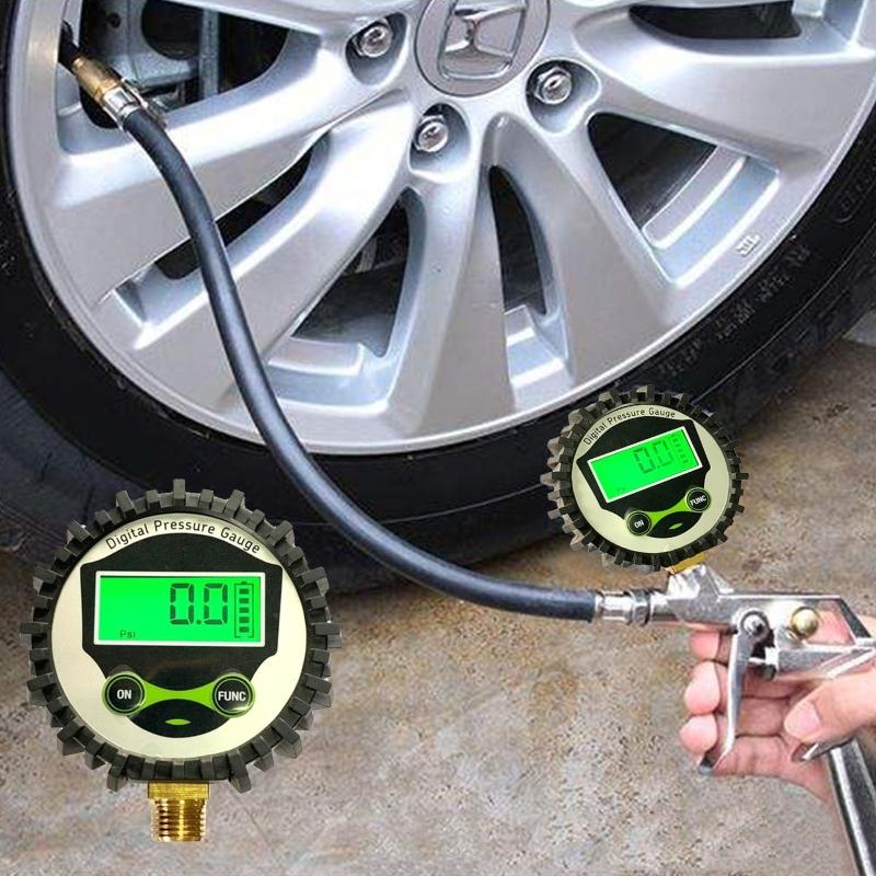 G1/G1/2 Pressure Meter Tire Pressure Gauge Digital Tire Pressure Gauge 0-250Psi Tyre Tire Air Pressure Gauge Mete