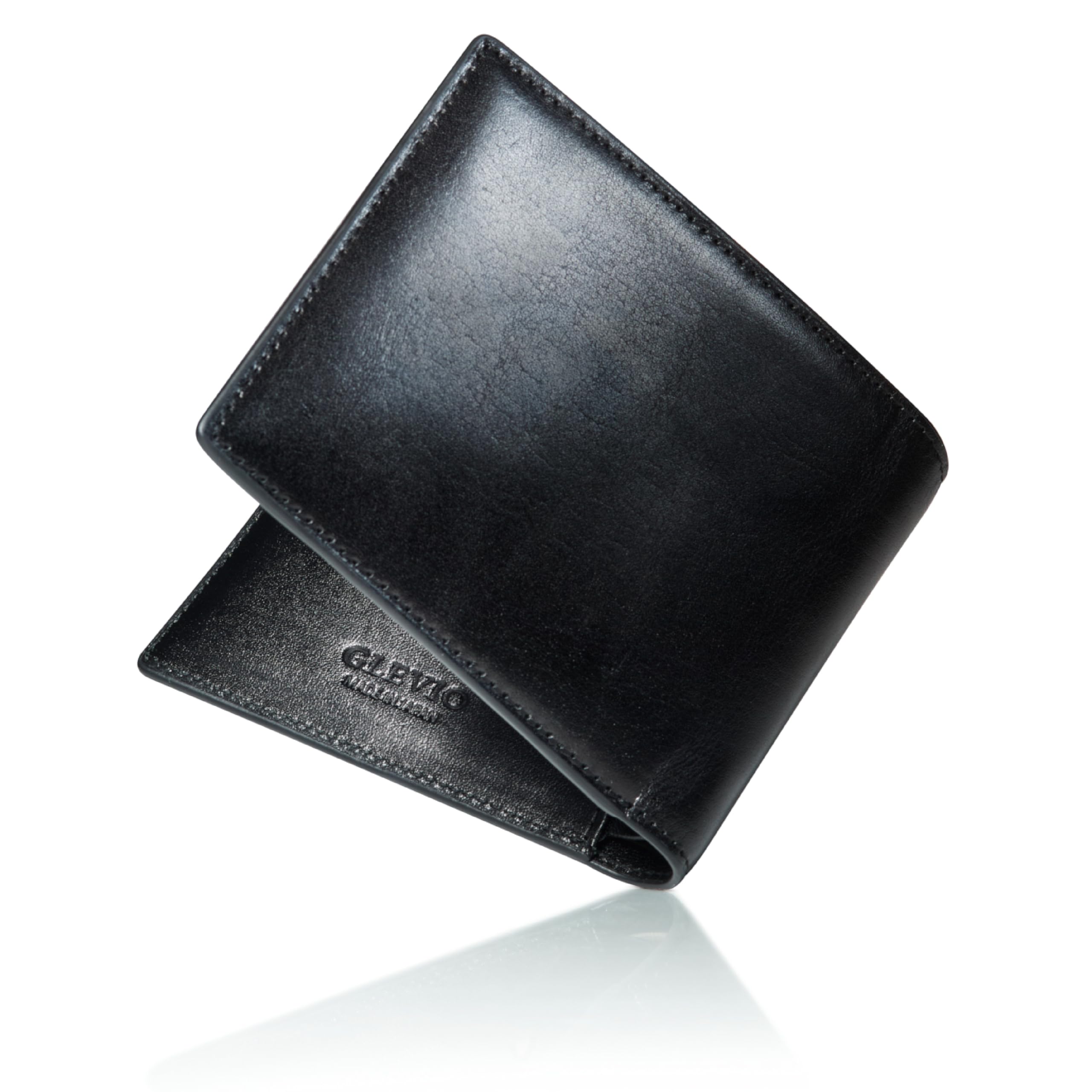 Мужской кошелек Grevio Bifold Tochigi Black, Кожаный, чёрный
