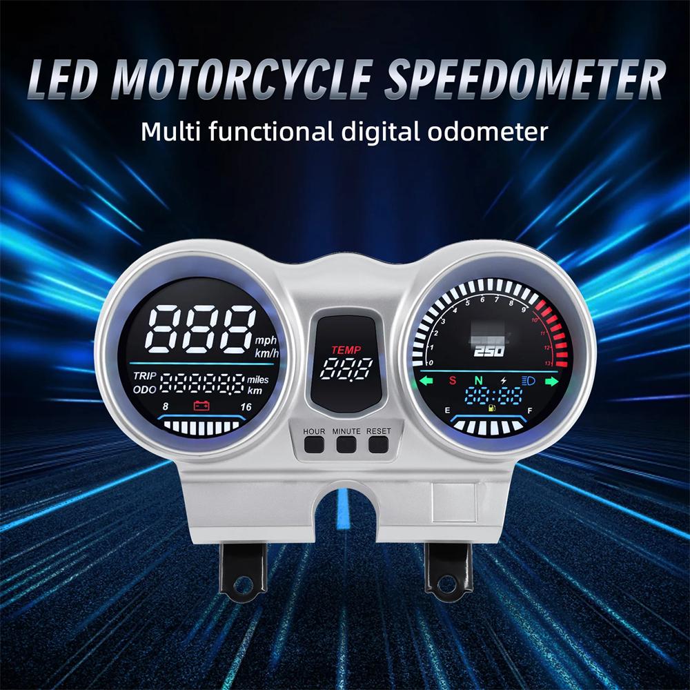 12V Motorrad Tacho Universal LCD Armaturenbrett Drehzahlmesser Für Honda CBX250