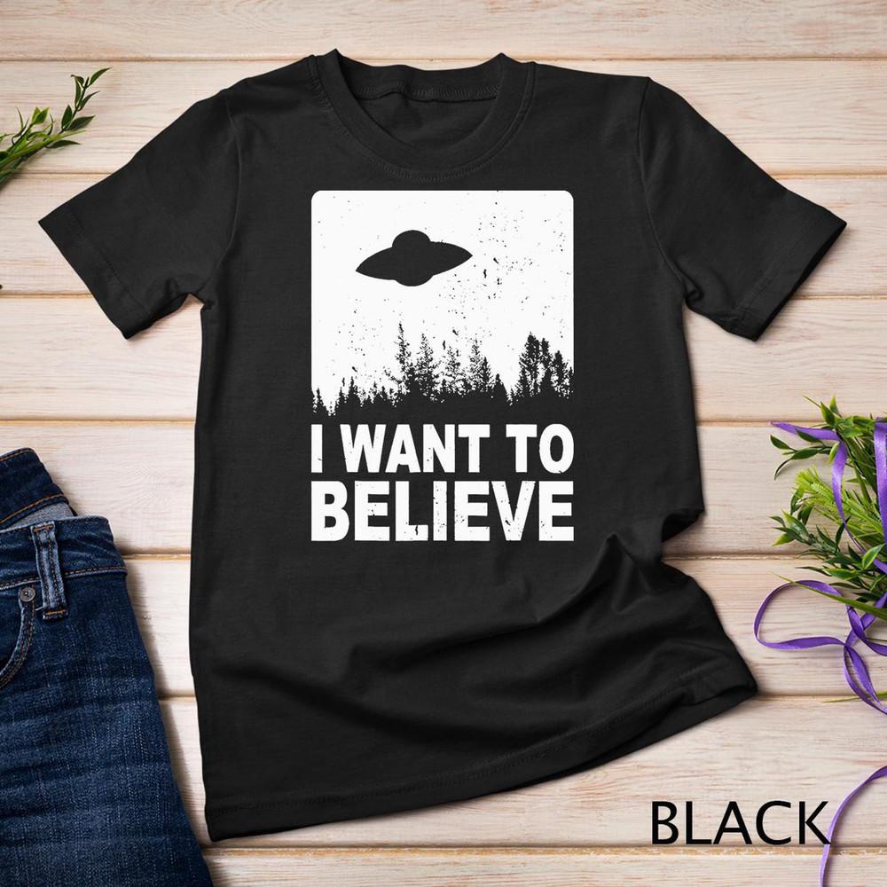 I Want to Believe Shirt UFO Mulder Scully T-shirt Hoodie Kids Tee