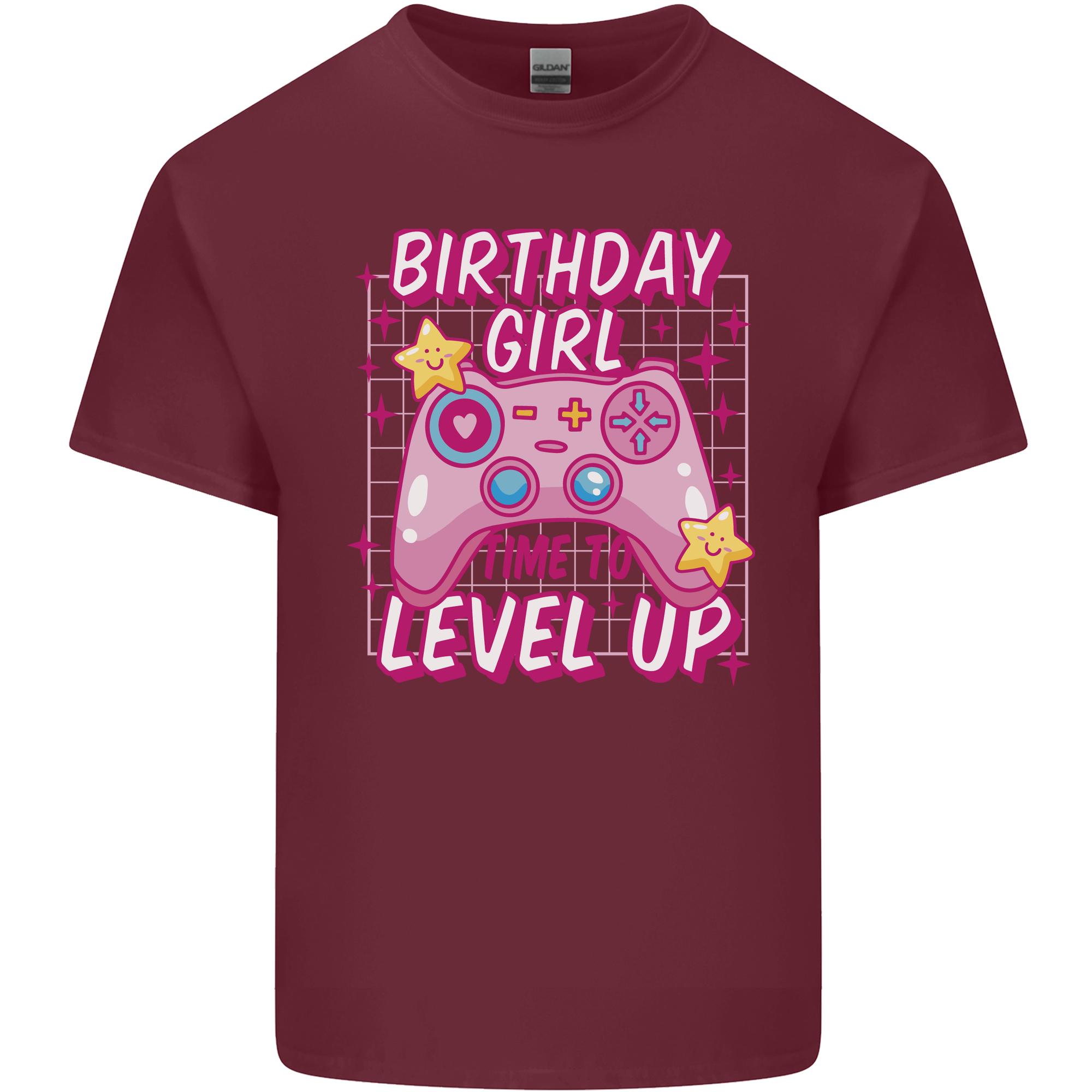 Birthday Girl Level Up Gaming Gamer 6th 7th 8th Unisexs Light Cotton TShirt S
