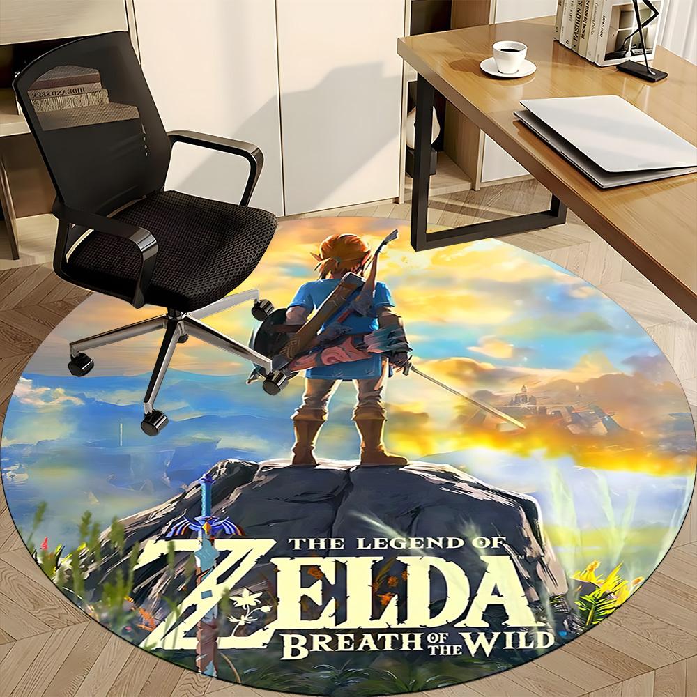 1pc Legend Zelda Office Round Area Rug, Bedroom Living Room Home Decor, Room Deco, Offic a1016221