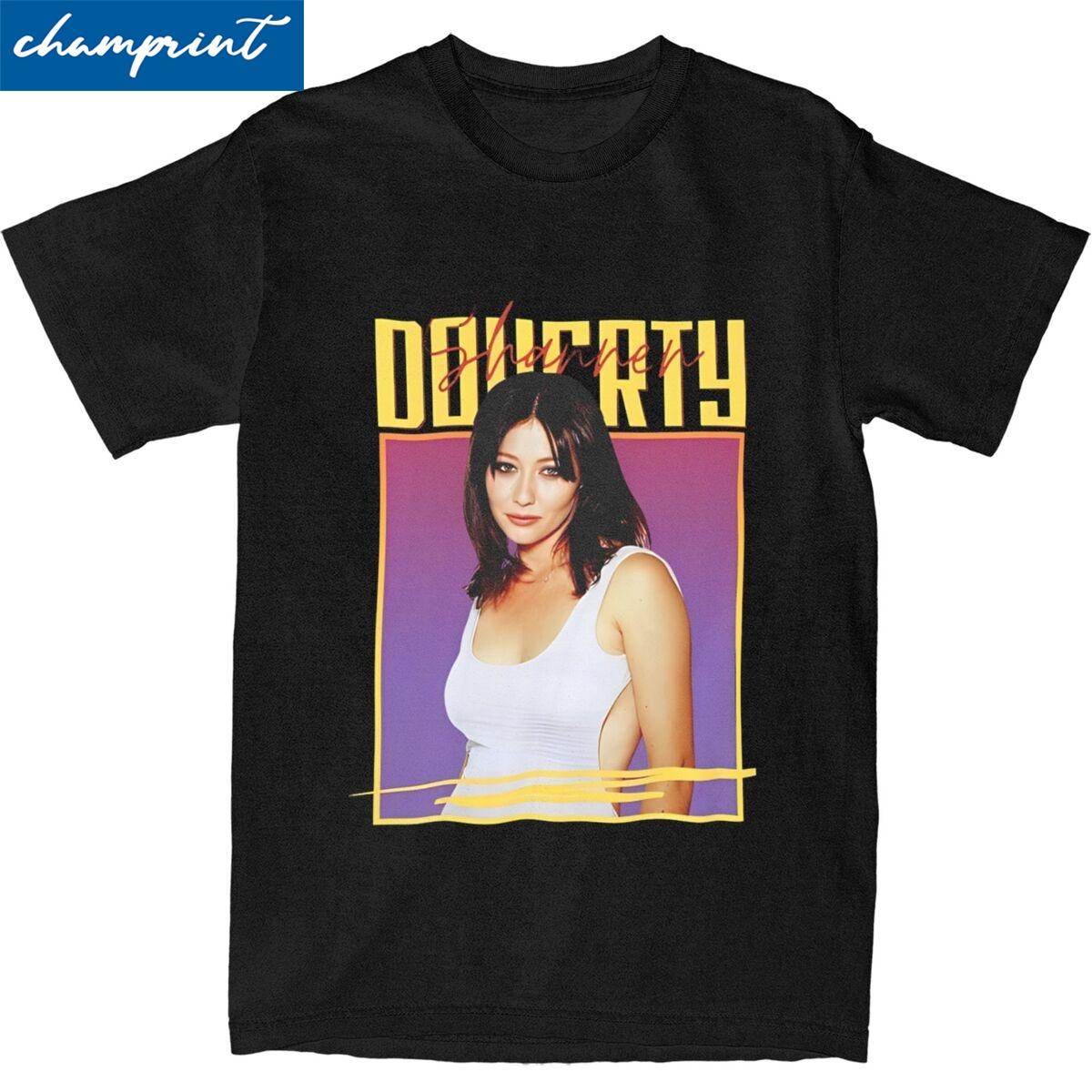 

Men Women s Shannen Doherty T Shirts Pure Cotton Tops Fashion Short Sleeve O Neck Tees Classic T-Shirt - Men s Summer Cotton ... 5XL різнокольоровий