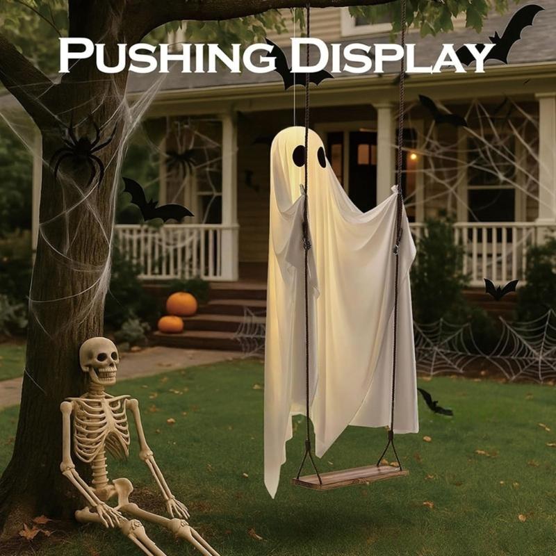Unique Cloth Specters on Swing Figurine Enchanting Cloth Swing Specters Halloween Accessory for a Haunting Atmosphere