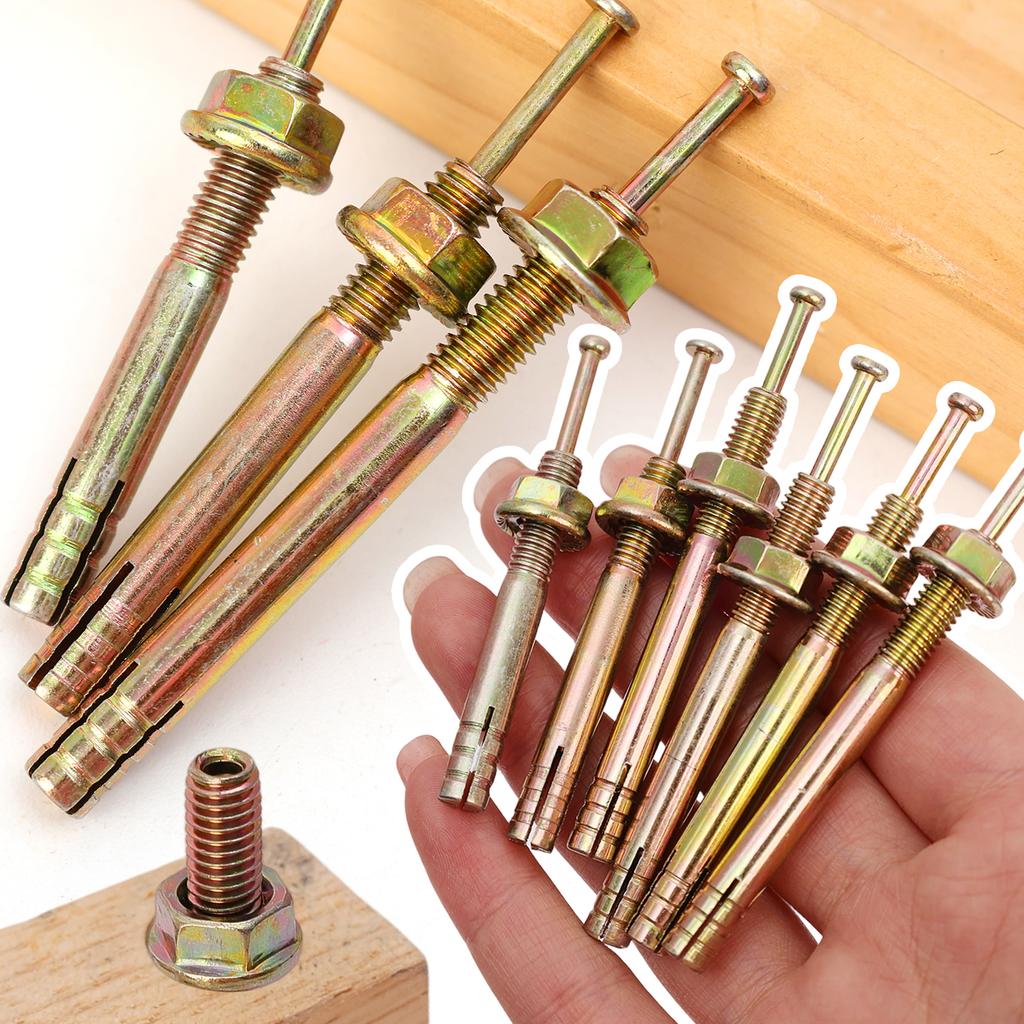 20/2PCS Carbon Steel Expansion Screws Bolts Set Drywall Screw Wall Anchors Hammer Drive Plugs Concrete Fixing Fastener Hardware