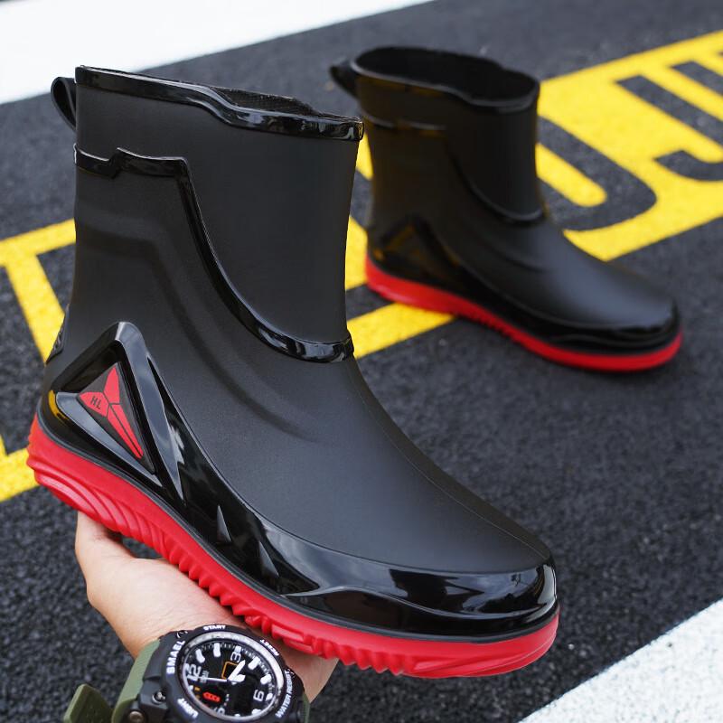 Bozong Cyber Mecha Style Men s Rain Boots 40