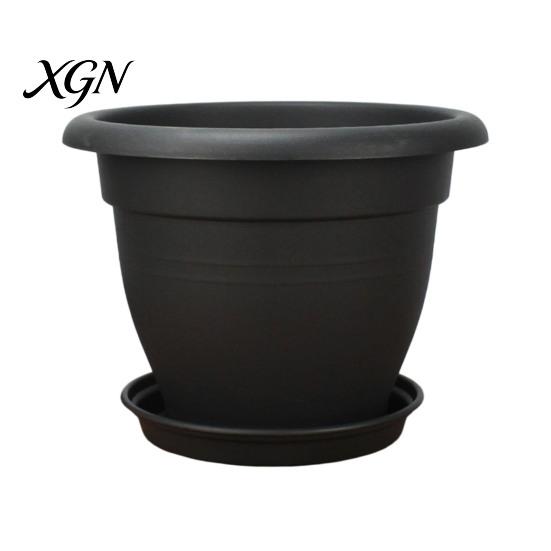 Round Container Gardening Planter Flower Pot, Lightweight Plant Pot with Drainage Elegant Garden Decor Pots Holes, Modern for Indoor And Outdoor