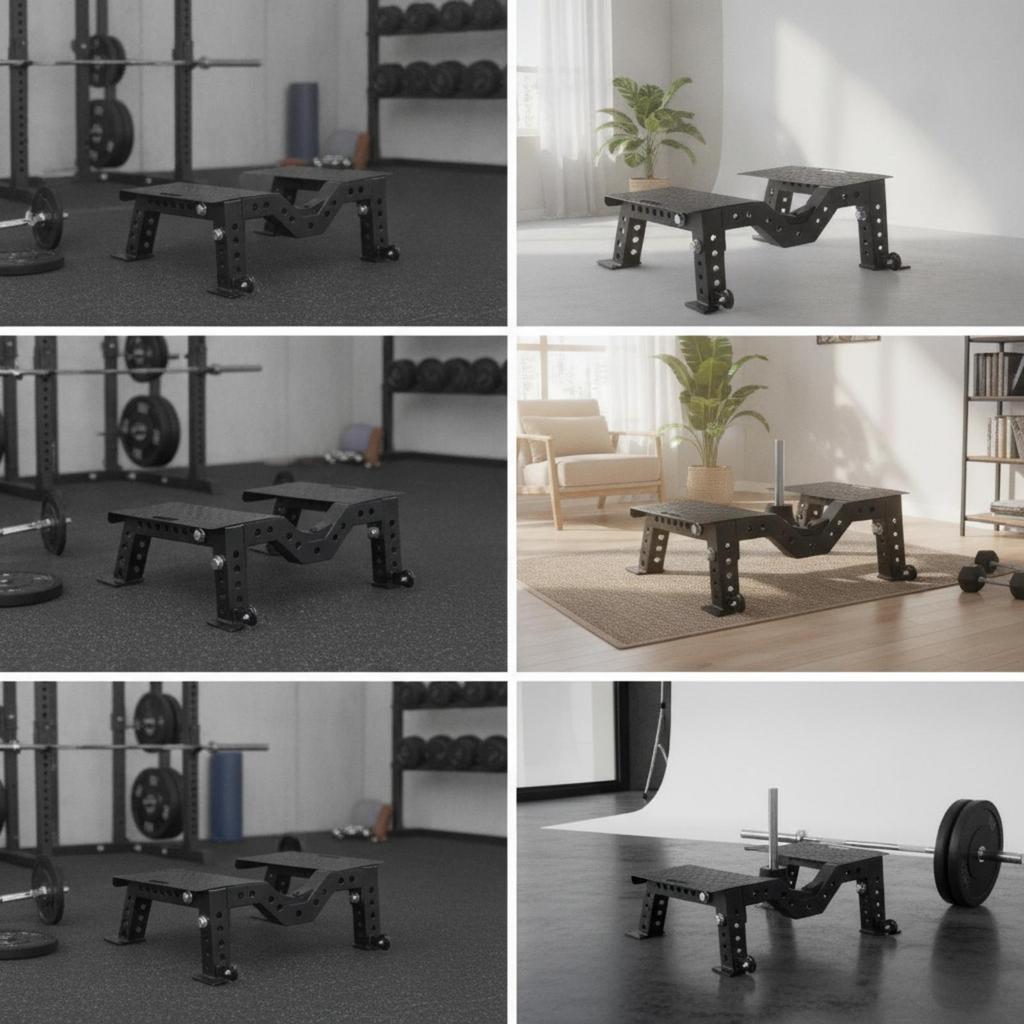 Gym Stand with Wheels Portable Deadlift Compact for Athletes