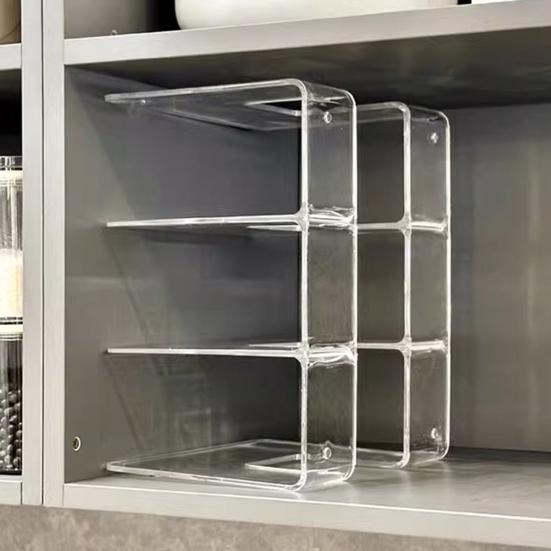 Ράφι Αποθήκευσης Τύπου Συρταριού Ομαλή Εξαγωγή Οργανωτής Ντουλαπιού Πλαίσιο Υψηλής Αντοχής Διαφανής Ορατότητα Πολυεπίπεδο Ράφι Κουζίνας