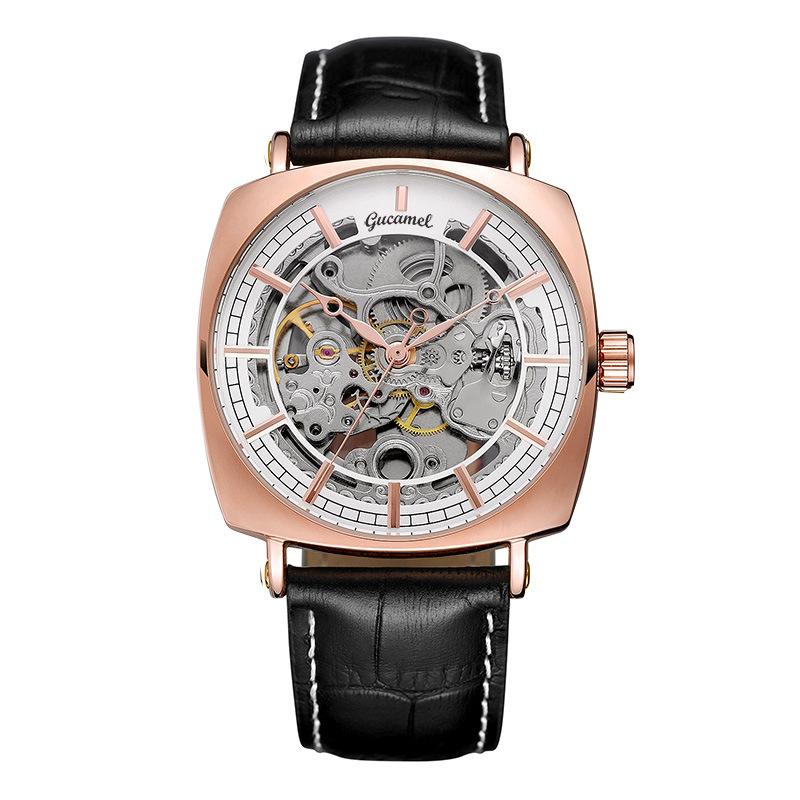 Top Brand New European and American Style Fashion Men's Watch Automatic Mechanical Men's Watch Casual Full Hollow Fashion Watch