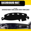 Armaturenbrett Dash Mat Teppich Abdeckung Schwarz für 1998-2001 Pad 1500 Dodge Ram 2500 3500