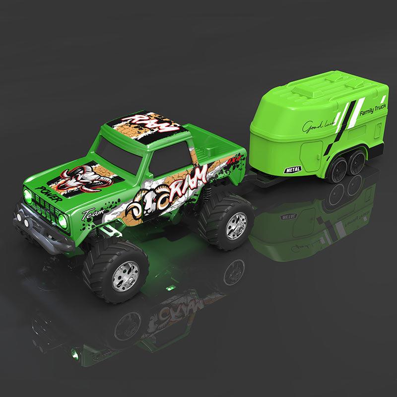 1:64 Mini Alloy RC Off Road Pickup Truck 2.4GHz Bluetooth App Control 3 Speed Shockproof LED Lights Powerful Motor For Kids