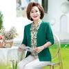 Fake Two Piece Pullover T-Shirts Female Middle-Aged Mother Womens Fashion Spring Autumn Top