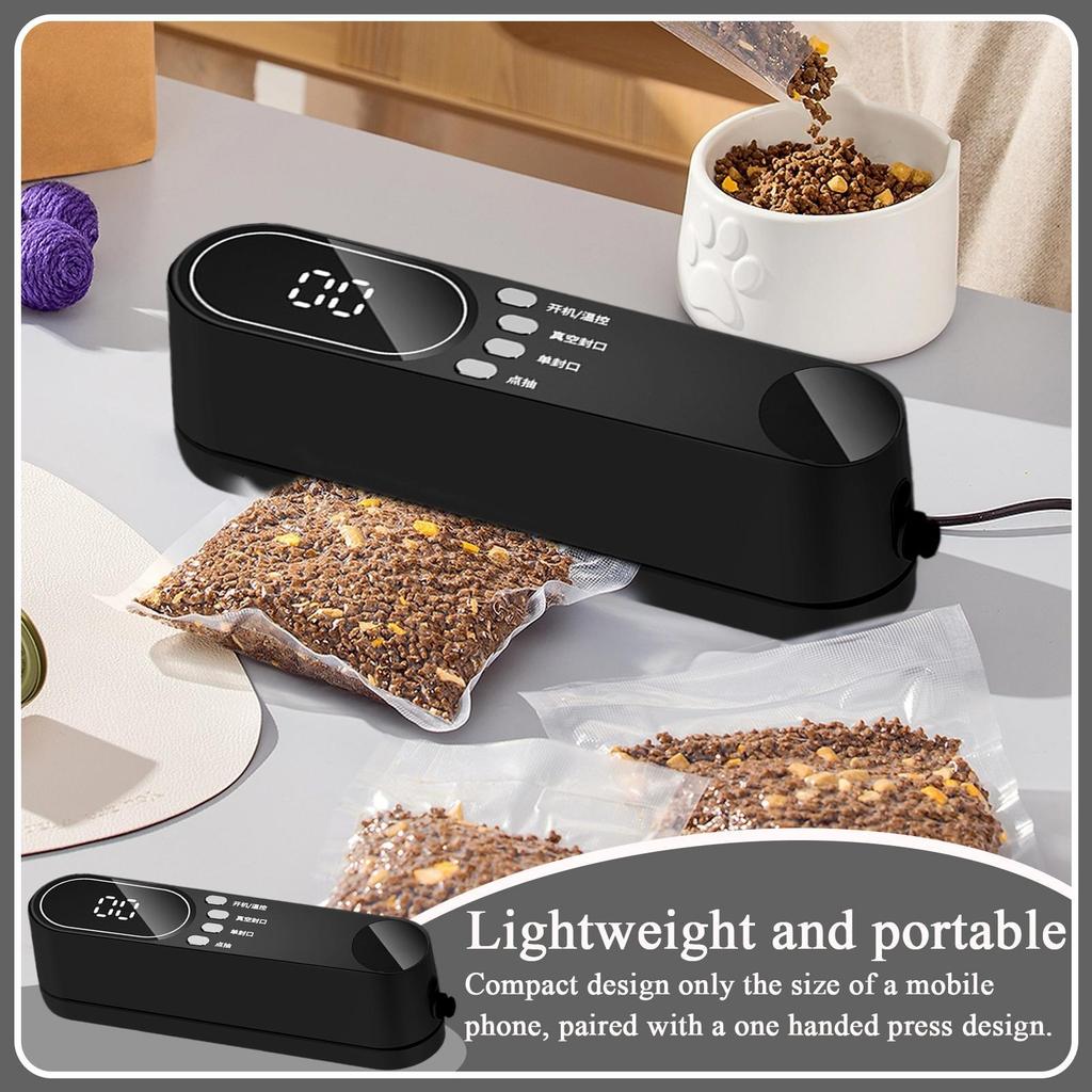 Vacuum Sealer For Travel Handheld Cordless Food Bag Sealing Device Mini Cordless Vacuum Sealer For Home Dormitory Hotel