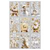 The Christmas Snowman Window Is Pasted With 9 Pieces Of Glass. Christmas Stickers Are Used For Decoration And Are Suitable For Parties