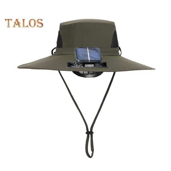 Solar-Lüfterkappe mit 800mAh-Akku USB-Solarladung Outdoor-Fischerhut mit wasserdichter Beschichtung Mesh-Design Kinder-Sonnenhut