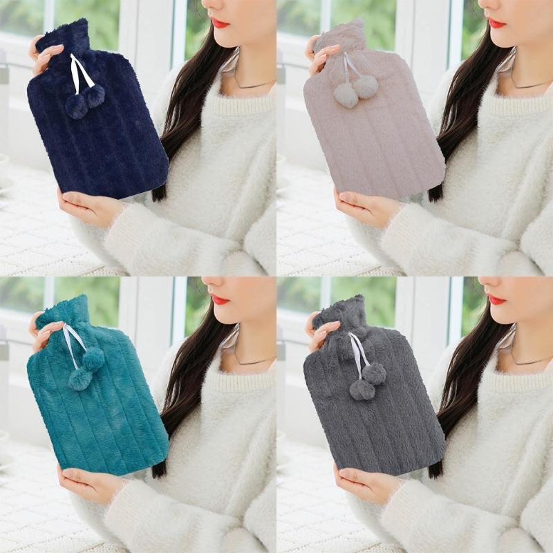 2000ml Hot Water Bottle with Cover Hand Warmer Warming Bag Winter Christmas Gift for Mother Women Girlfriend