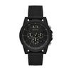 ARMANI EXCHANGEAE Wrist Watch Quartz Movement Silicone Strap Black Dial Men's Watches AX1344