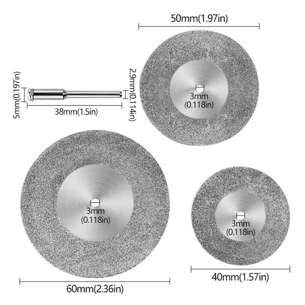 2Pcs/Set Durable Dry/Wet Grinding Disc Metal 40/50/60mm Diamond Grinding Wheel Small Abrasive Discs Rotary Tool Accessories