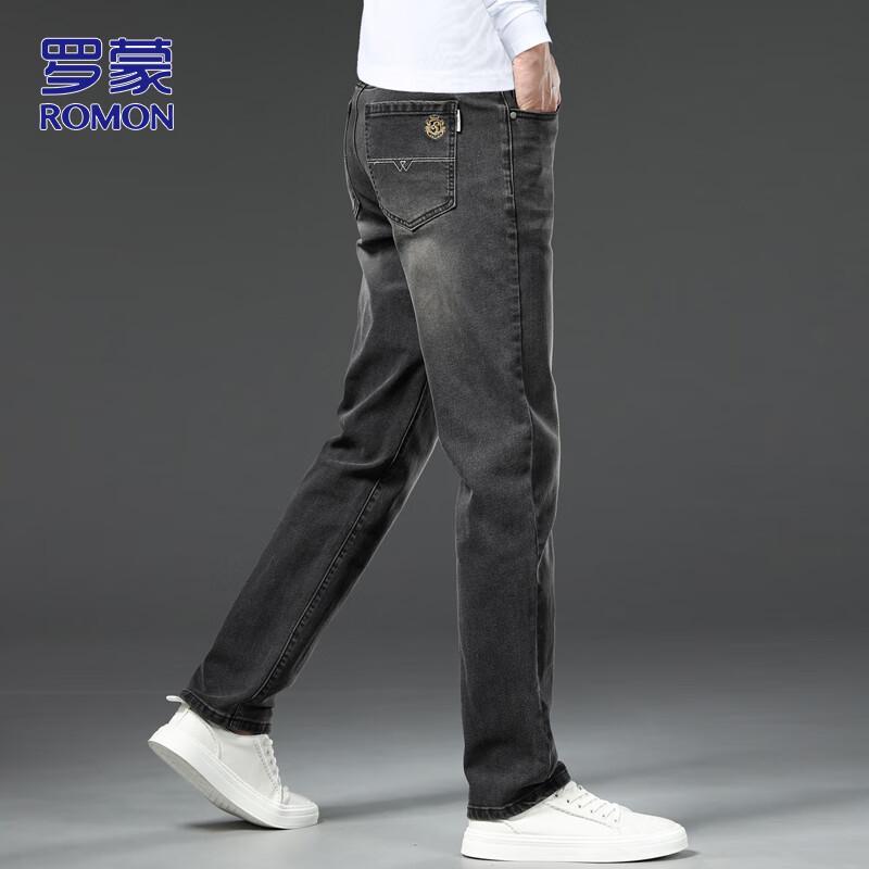 

ROMON Men s Straight-Leg Autumn/Winter Jeans 28