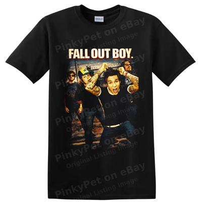 Fall Out Boys Band T Shirt Tattooed Musicians Punk Rock Graphic Concert Tee Art