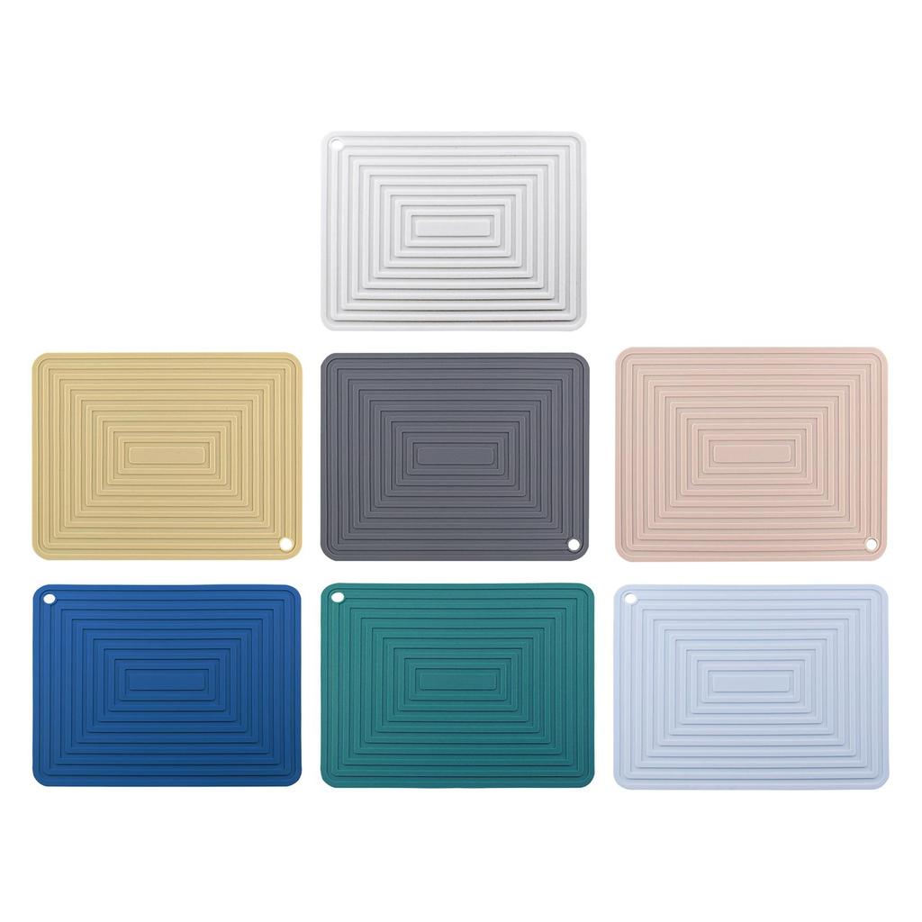 Waterproof Non Slip Drying Pad Hot Pot Holder Heat Resistant Silicone Drain Pad