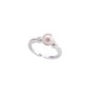 Korean Style Geometric Irregular Faux Pearl Open Adjustable Women's Ring