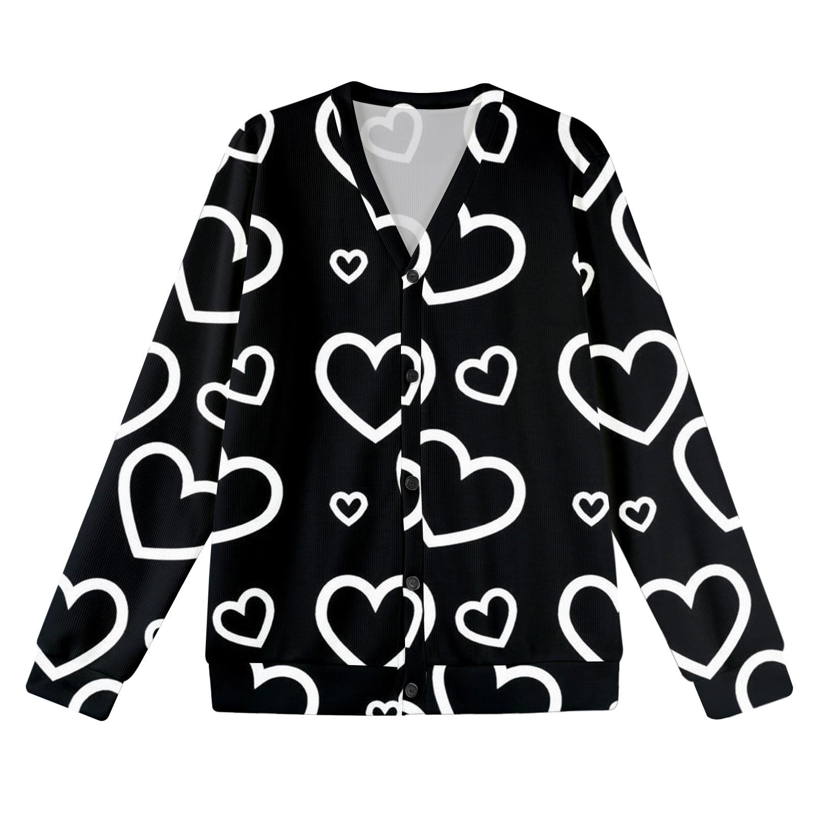 Мужская повседневная однобортная модная куртка-кардиган на пуговицах с длинными рукавами XXL чёрный