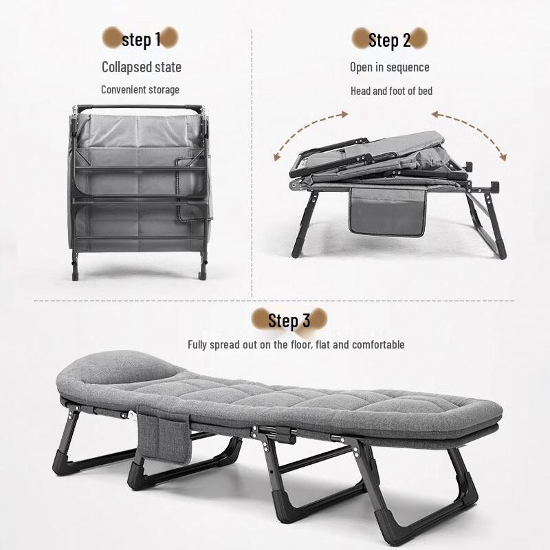 ZISIZ Portable Folding Lounge Chair Bed